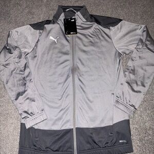 Puma medium gray zip up jacket NWT